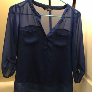 Express royal blue top